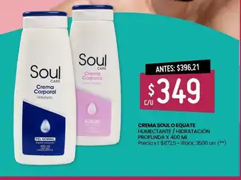 Changomas Crema corporal soul o equate x 400ml oferta