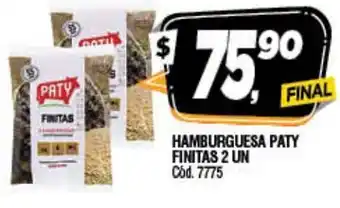 Supermercados Yaguar Paty Hamburguesa Finitas 2 un oferta