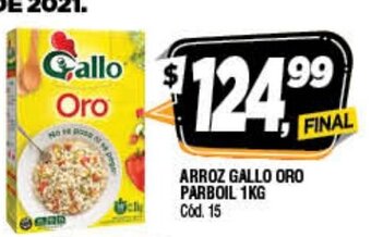 Supermercados Yaguar Gallo Oro Arroz Parboil 1kg oferta