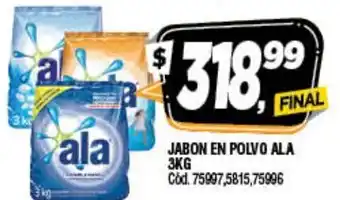 Supermercados Yaguar Ala Jabon En Polvo 3kg oferta