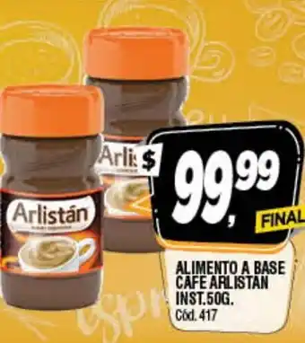 Supermercados Yaguar Arlistan Alimento A Base Cafe Inst. 50g oferta