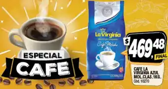 Supermercados Yaguar Cafe La Virginia Azul Mol.Clas 1kg oferta