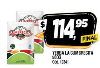 Supermercados Yaguar Yerba La Cumbrecita 500g oferta