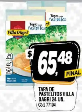 Supermercados Yaguar Tapa De Pastelitos Villa Dagri 24 un oferta