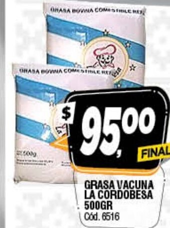 Supermercados Yaguar Grasa Vacuna La Cordobesa 500gr oferta