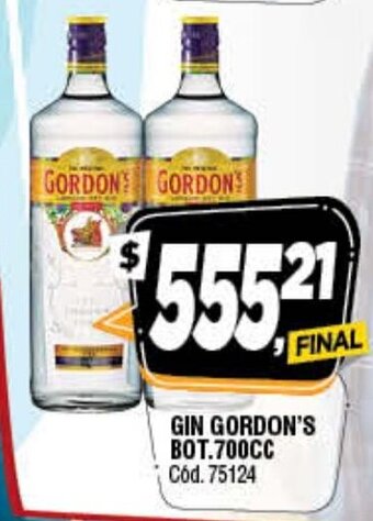 Supermercados Yaguar Gordon's Gin Bot. 700cc oferta