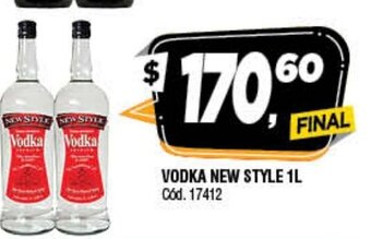Supermercados Yaguar Vodka New Style 1L oferta