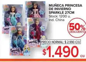 Carrefour Muñeca Princesa De Invierno Sparkle 27 Cm 50% Descuento oferta
