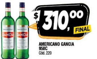 Supermercados Yaguar Americano Gancia 950c oferta