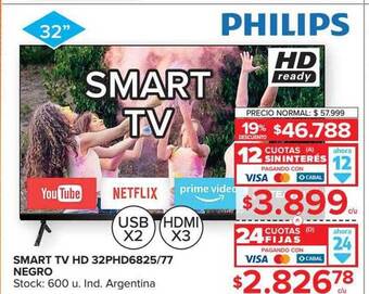 Carrefour Smart Tv Hd 32phd6825 77 Negro oferta