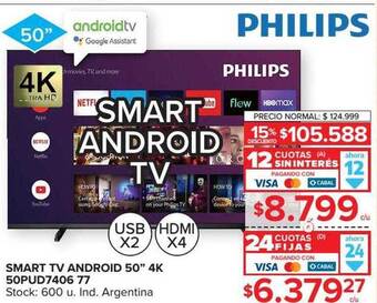 Carrefour Smart Tv Android 50 oferta