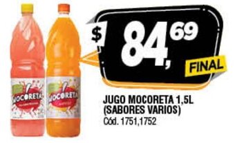 Supermercados Yaguar Jugo Mocoreta 1,5L oferta