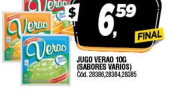 Supermercados Yaguar Jugo Verao 10g oferta