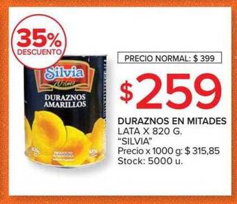 Carrefour Market Duraznos En Mitades oferta