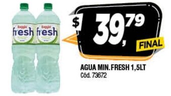 Supermercados Yaguar Agua Min.Fresh 1,5Lt oferta