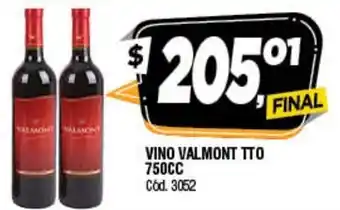 Supermercados Yaguar Vino Valmont TTO 750cc oferta