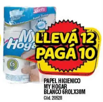 Supermercados Yaguar My Hogar Blanco 6 Rolx30m Papel Higienico oferta