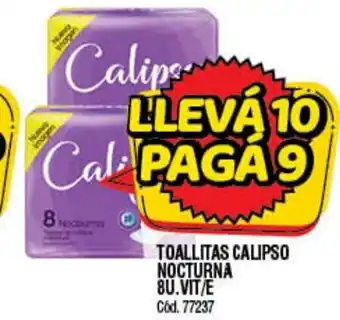 Supermercados Yaguar Calipso Toallitas Nocturna 8u. Vit/E oferta