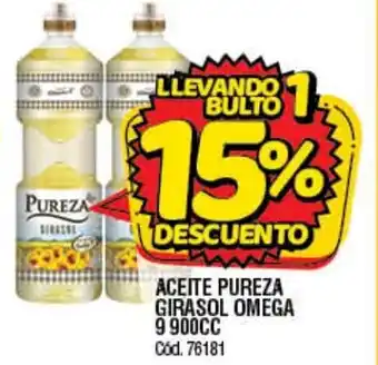 Supermercados Yaguar Aceite Pureza Girasol Omega 9 900cc oferta