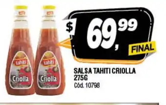 Supermercados Yaguar Salsa Tahiti Criolla 275g oferta