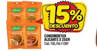 Supermercados Yaguar Condimentos Alicante x 25gr oferta
