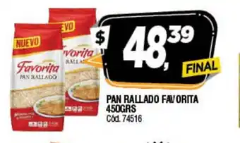 Supermercados Yaguar Favorita Pan Rallado 450grs oferta