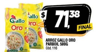 Supermercados Yaguar Arroz Gallo Oro Parboil 500g oferta