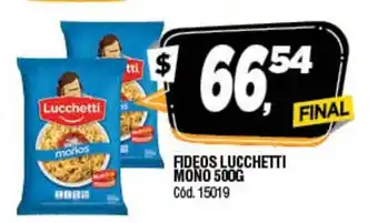 Supermercados Yaguar Fideos Lucchetti Mono x 500g oferta