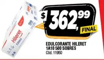 Supermercados Yaguar Edulcorante Hileret 1A10 500 Sobres oferta