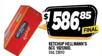 Supermercados Yaguar Hellmann's Ketchup 8cc 192unid oferta