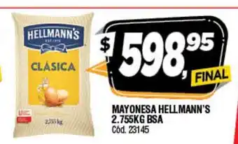 Supermercados Yaguar Mayonesa Hellmann's 2.755kg BSA oferta