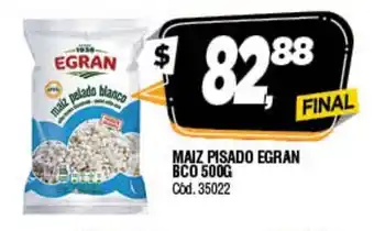 Supermercados Yaguar Maiz Pisado Egran BCo 500g oferta