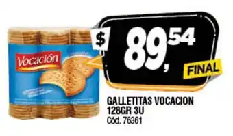 Supermercados Yaguar Galletitas Vocacion 128gr 3 u oferta