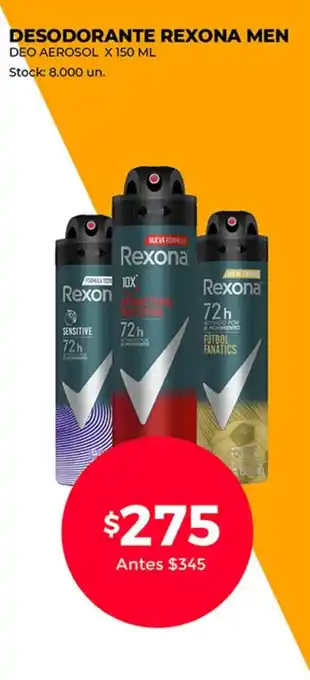 Supermercados Tadicor Rexona Men Desodorante Deo Aerosol x 150 ml oferta