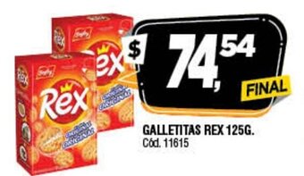 Supermercados Yaguar Galletitas Rex 125g oferta