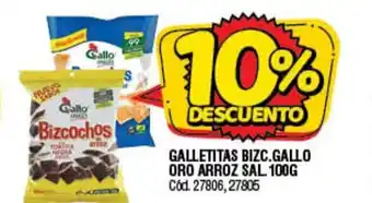 Supermercados Yaguar Galletitas Bizc. Gallo Oro Arroz Sal 100g oferta