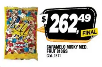 Supermercados Yaguar Caramelo Misky Med Frut 810gs oferta