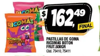 Supermercados Yaguar Pastillas de Goma Ricomas Boton Frut.500gr oferta