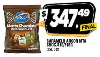 Supermercados Yaguar Caramelo Arcor Mta Choc. 810/715g oferta