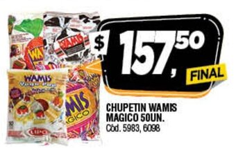 Supermercados Yaguar Chupetin Wamis Magico 50un oferta