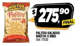 Supermercados Yaguar Palitos Salados Nikitos x 900g oferta