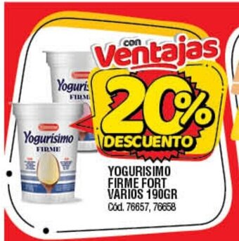 Supermercados Yaguar Yogurisimo Firme Fort Varios 190gr oferta