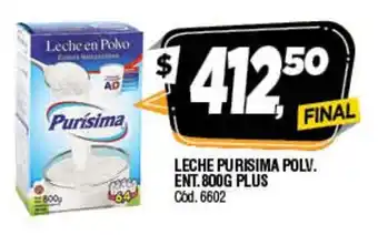 Supermercados Yaguar Leche Purisima Polv. Ent 800g Plus oferta