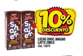Supermercados Yaguar Leche Choc. Baggio Latte 200cc oferta