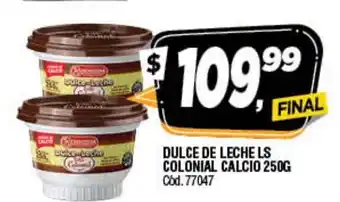 Supermercados Yaguar Dulce De Leche LS Colonial Calcio 250g oferta