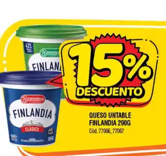 Supermercados Yaguar Queso Unitable Finlandia 290g oferta