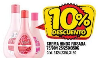 Supermercados Yaguar Crema Hinds Rosada oferta