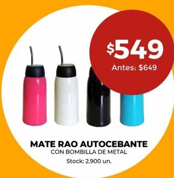 Super MAMI Mate Rao Autocebante Con Bombilla de Metal oferta