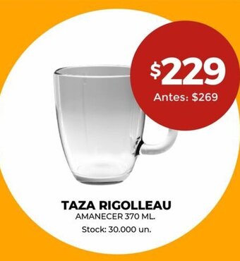 Super MAMI Taza Rigolleau Amanecer 370 ml oferta