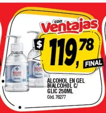 Supermercados Yaguar Alcohol En Gel Bialcohol C/Glic 250ml oferta